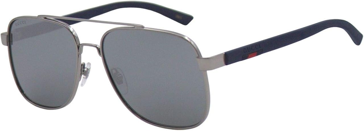 Gucci GG 0422 S Sunglasses - Ruthenium Grey Blue Jamaica | Ubuy